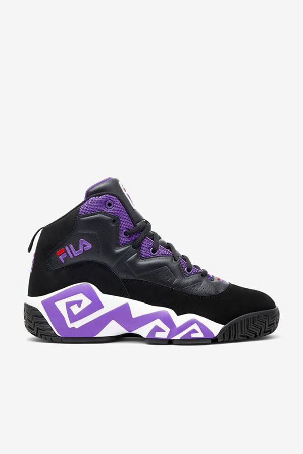 Fila Mb Chunky High Men's Sneakers - Black/Purple/White,NZ 538-38219